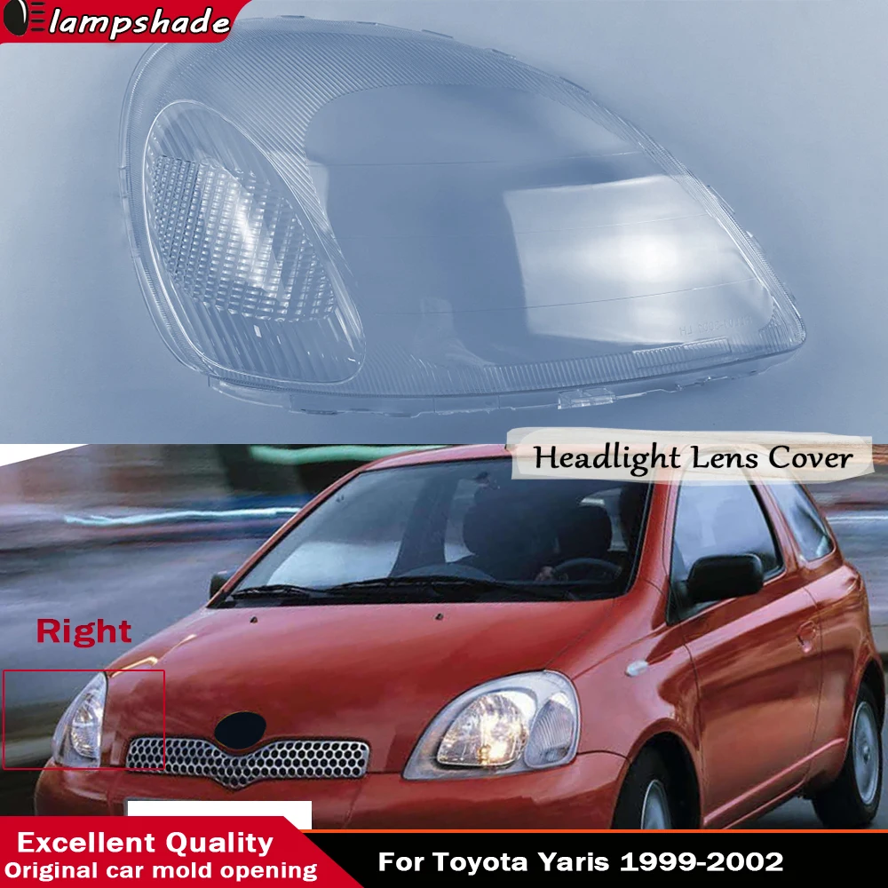 

Car Front Headlight Lens Cover Clear Headlamp Cover Glass Shell Transparent Lampshade For Toyota Yaris 1999 2000 2001 2002