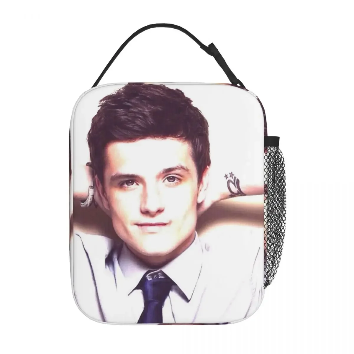 

Josh Hutcherson Whistle Meme Insulated Lunch Bag Peeta Mellark Food Bag Portable Cooler Thermal Bento Box For School Office