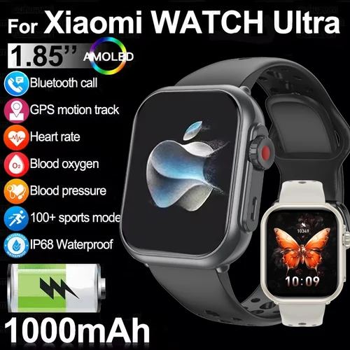 Imagen 1 del producto 2025 nuevo reloj inteligente AMOLED con batería de 1000mAh Ultra K62 hombres mujeres ritmo cardíaco 100 + deporte HD Bluetooth llamada IP67 reloj inteligente resistente al agua