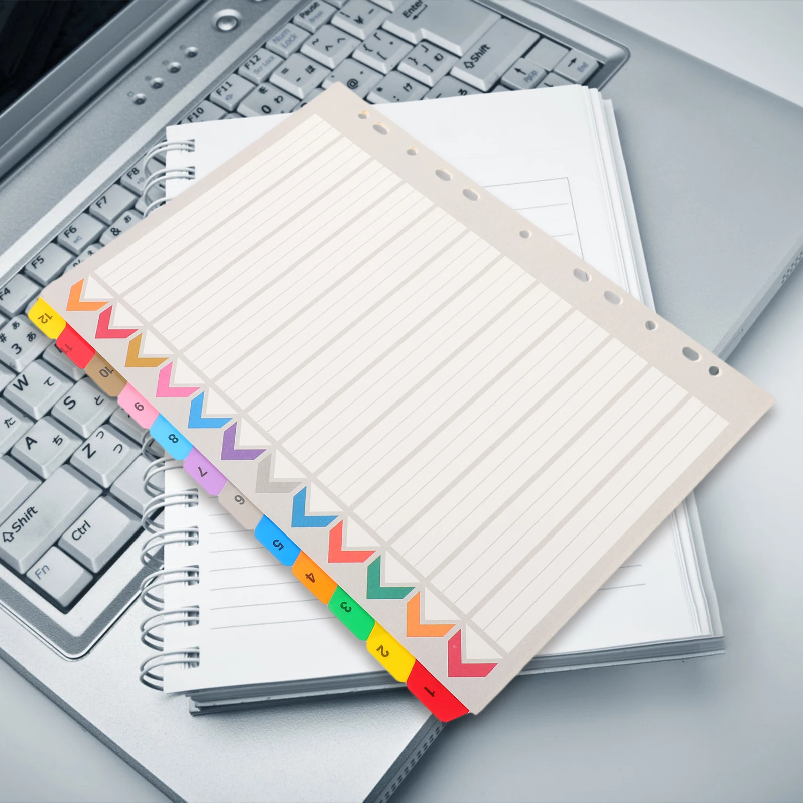 

A4 11 Index Dividers for Loose Leaf Binder Aesthetic Binder Dividers Notebook 12 Pages Colored Tabs Aesthetic Wide Plastic