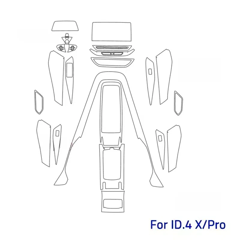 ملصق تغطية داخلية للسيارة من البولي يورثان الحراري ، فيلم واقي ، مضاد للخدش ، فولكس فاجن ، فولكس فاجن ، فولكس فاجن ، فولكس فاجن ، ID.4 ، ID4 ، كروز ، GTX ، برو #3