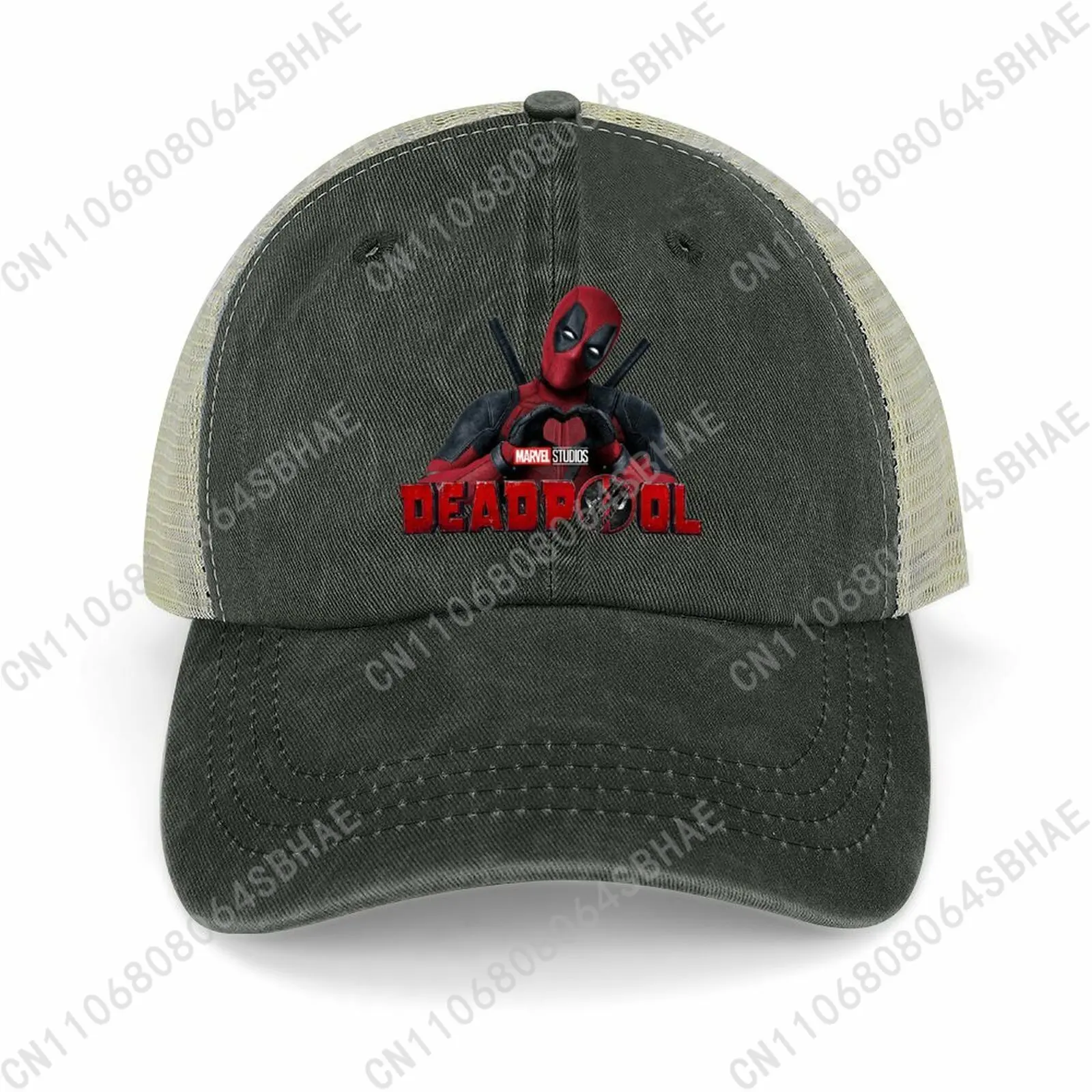 Marvel Deadpool Mesh Cowboy Hat Hollow Ventilated Summer Cap Men Women Outdoor Sun Hat Adjustable Strap Custom Cosplay