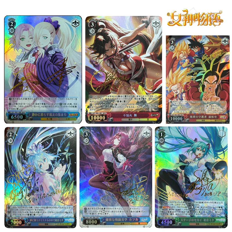 Goddess Story DIY Sun Wukong Mai Shiranui Hatsune Miku Tsunade Foil stamping signatures collectible cards holiday gifts