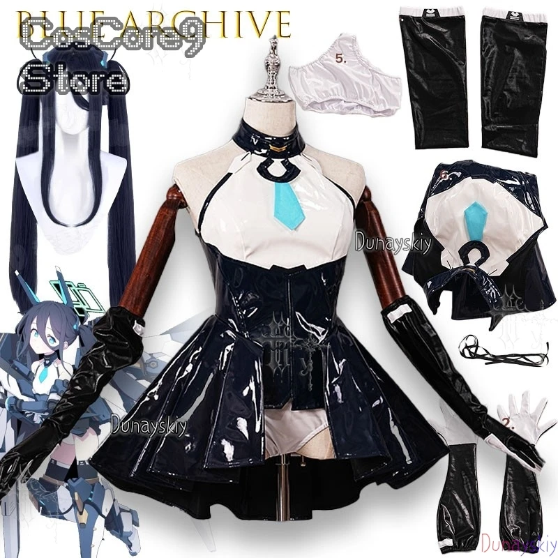 Blue Archive Tendou Arisu Combat Uniform Cosplay Costume Two Dimensional Game Outfit Halloween 3D Headwear Full Set  Party Cos