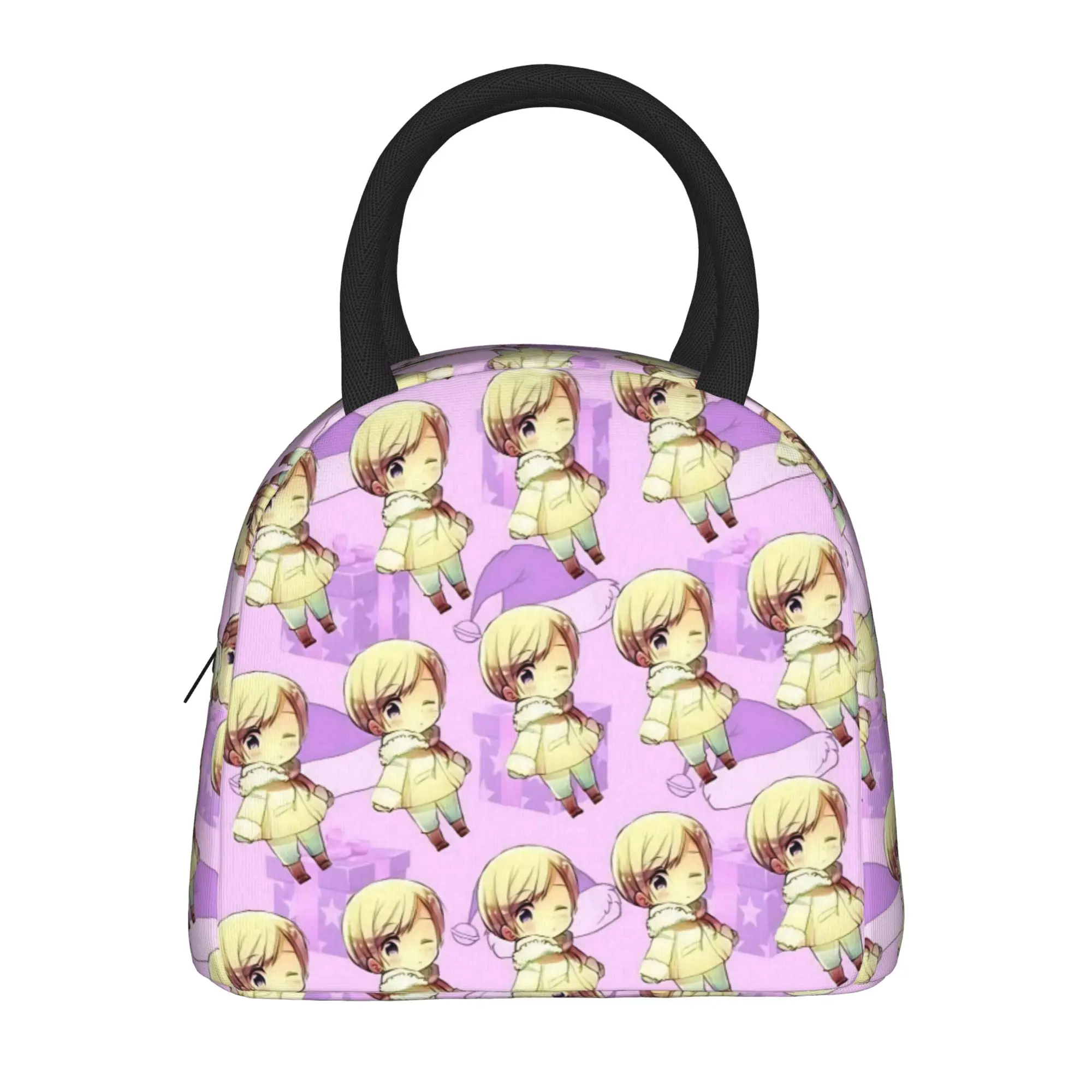 Hetalias Axis Powers Merch Insulated Lunch Bag For School  Storage Food Boxes Reusable Cooler Thermal Lunch Box