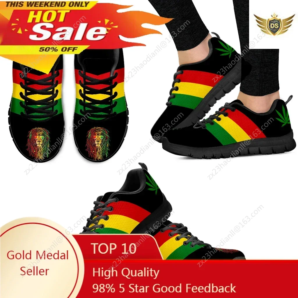 

Jamaica Flag Print Female Flat Shoes Comfortable Sneakers For Women Lace Up Footwear Black Fashion Sneakers Zapatos