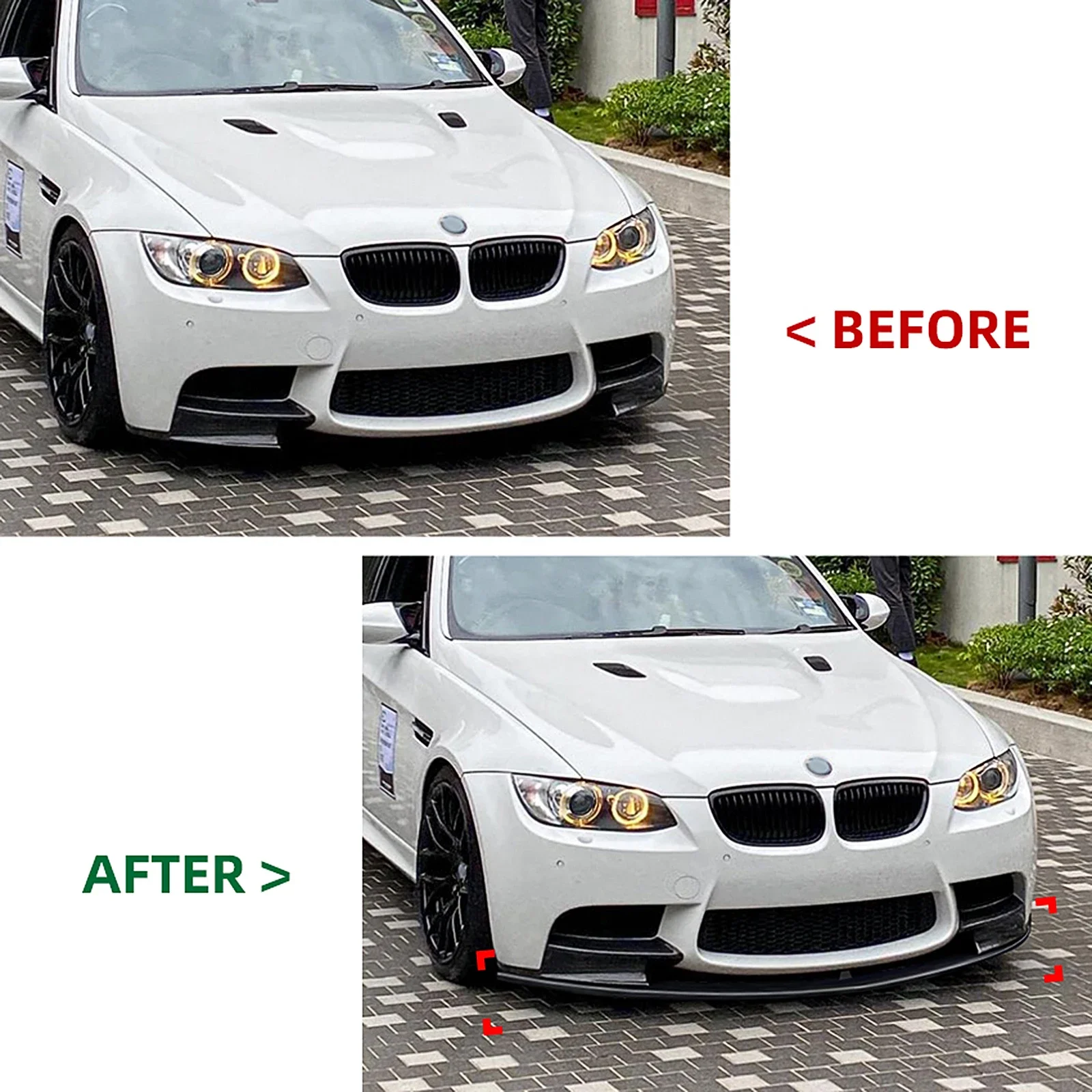 Front Bumper Spoiler Splitter Lip For BMW 3 Series E90 E91 E92 E93 M3 2006-2013 Blade Guard Front bumper surround protection