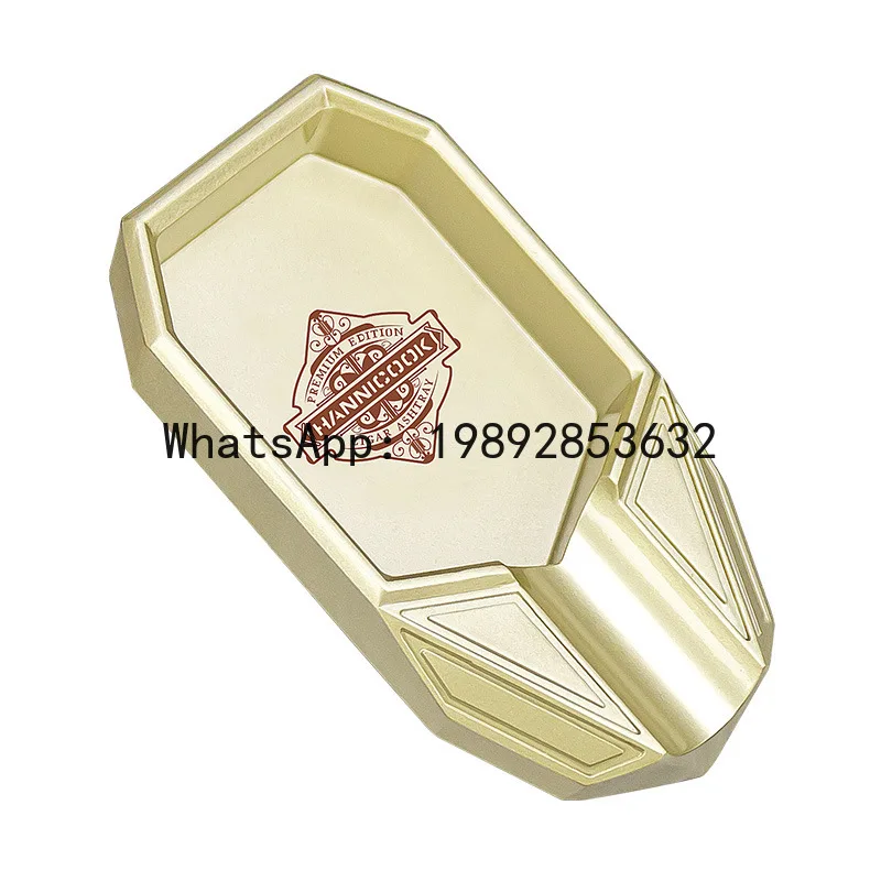 Yhg cigar ashtray - aluminum alloy, creative large capacity, single-slot, portable cigar ashtray