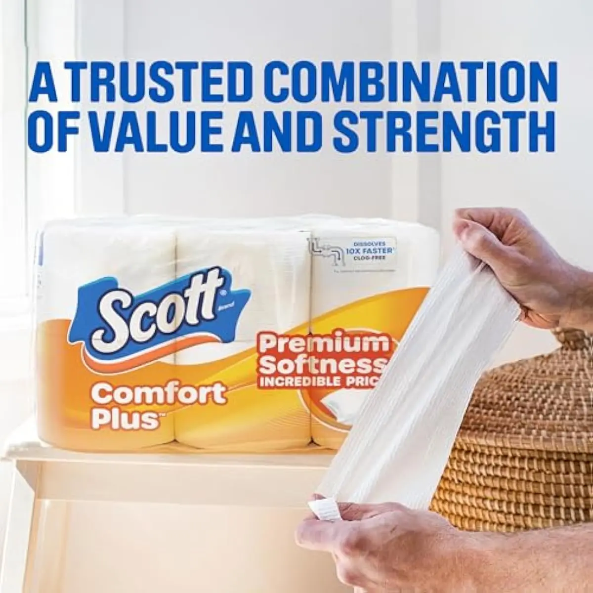 ComfortPlus Toilet Paper, 36 Triple Rolls, 231 Sheets per Roll