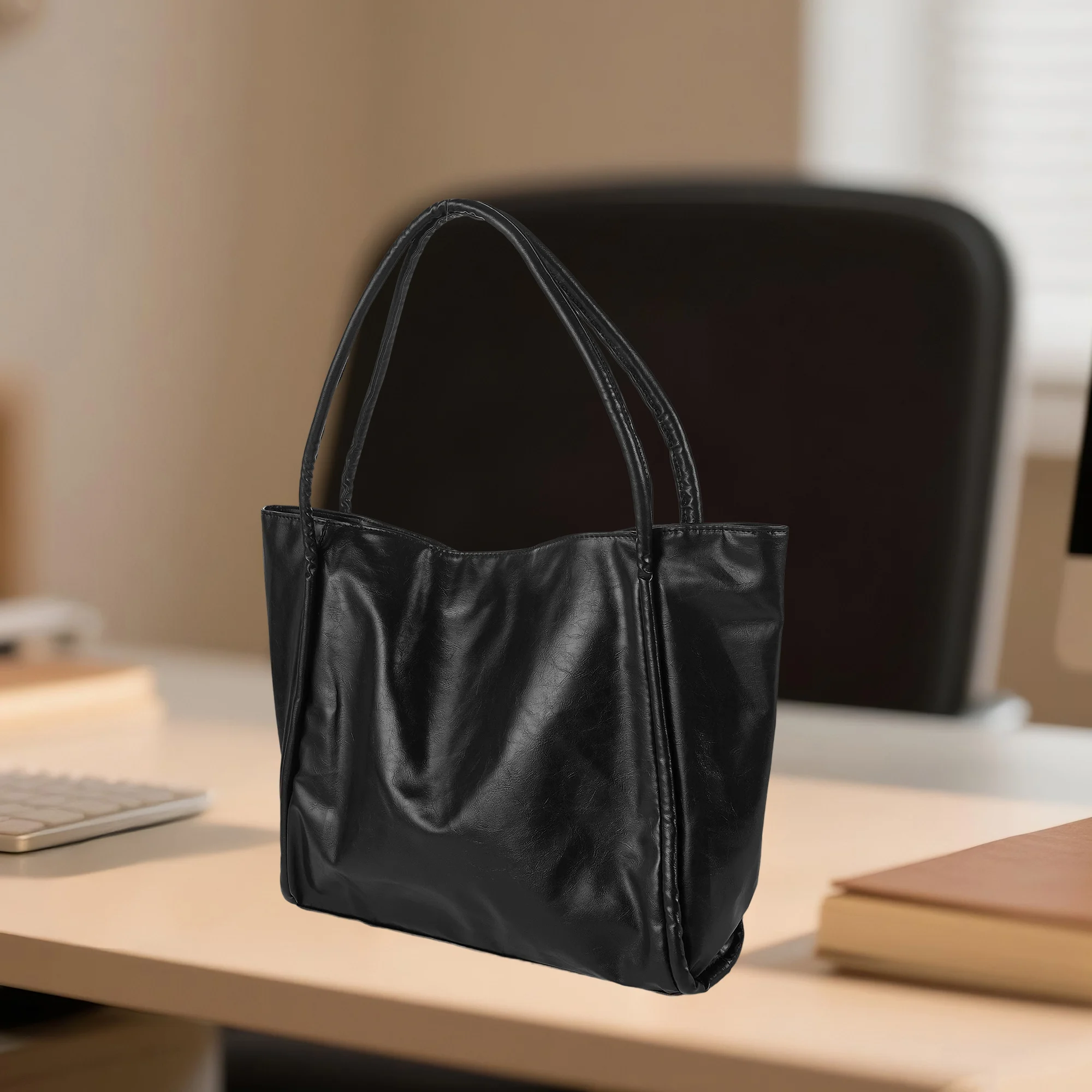 

Fashionable Women s Leather Tote Bag with Spacious Interior for Travel Shopping and Everyday Use - Stylish Shoulder Handbag