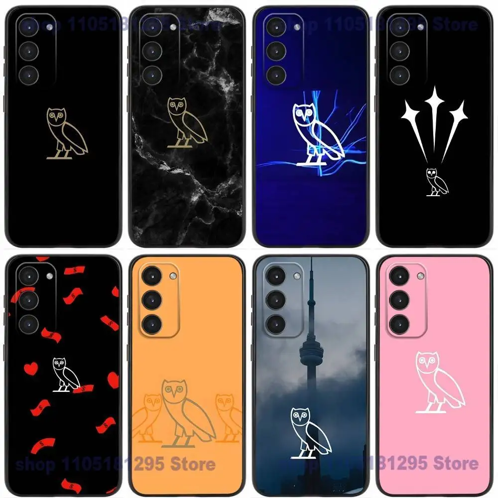 

D-Drake O-OvO OWL Phone Case For Samsung Galaxy A20,21s,22,31,32,52,53,72,73,80,91 Soft Liquid Silicone Black Cover