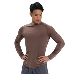 Pullovers Shirts Long Sleeve Breathable Jersey Sun Protection Male Outerwear Jogging Sport Clothing Men Training Quick Dry Tops