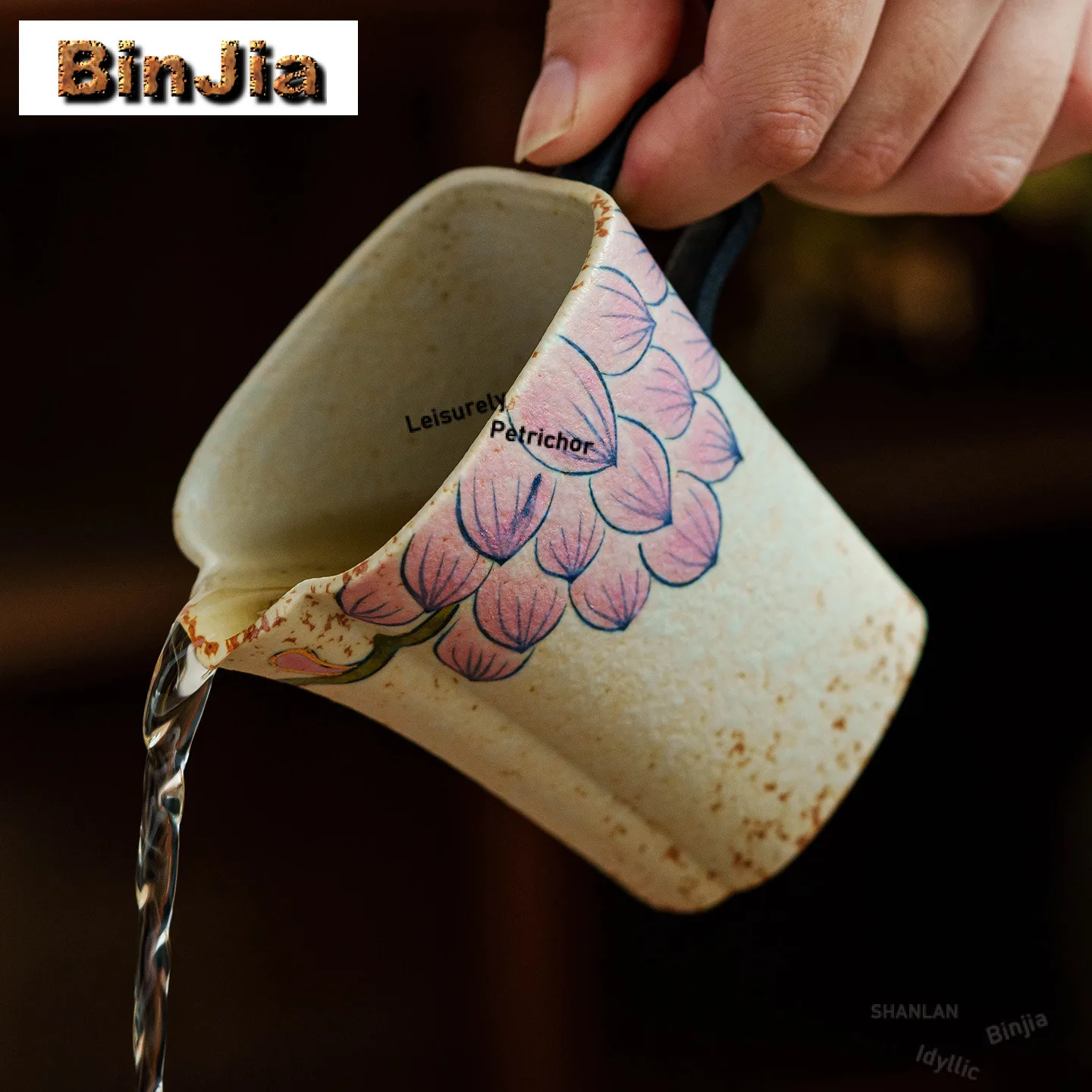 115ml Hand Painted Lotus Tea Pitcher Tea Divider Cha Hai Dispenser Household Justice Cup Fair Mug For Tea Decoration Supplies