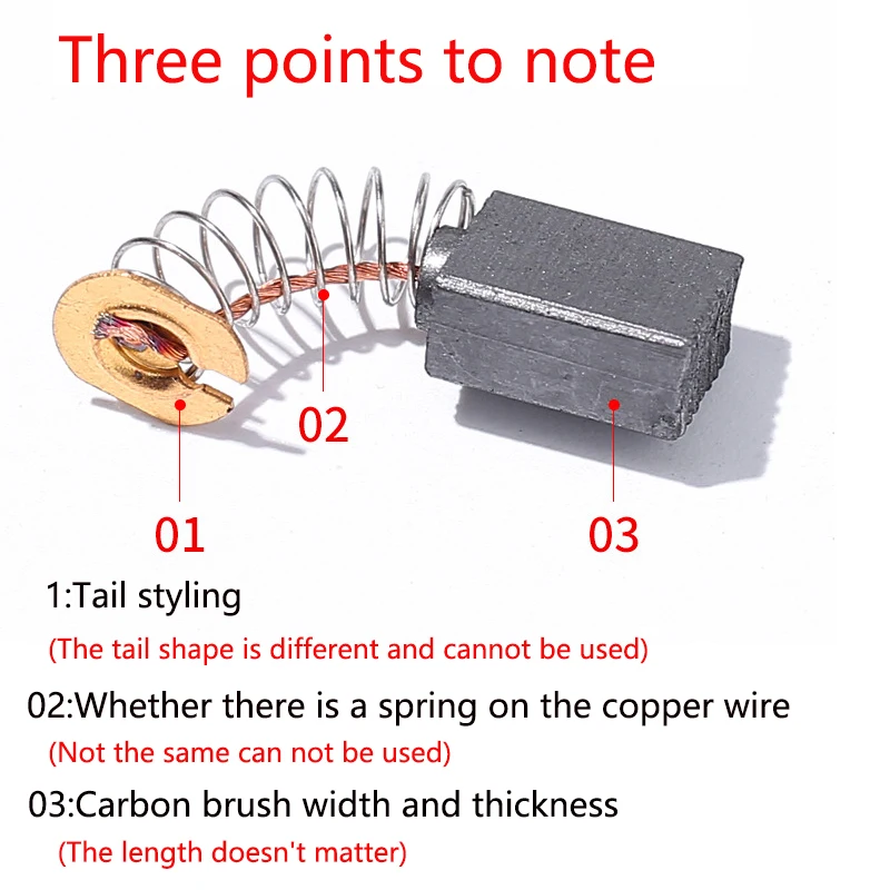 1pcs Motor Carbon Brush  Replacement Parts Angle Grinder Carbon Brush Cutting Polishing Machine Power Tool Electric Tools