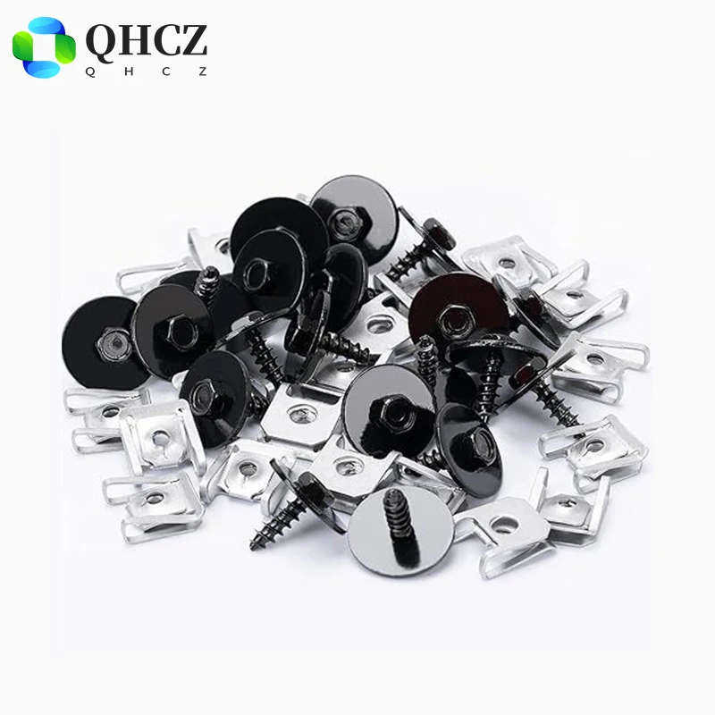 10Sets Bumper Cover Fender Liner Splash Shield Screw And Self-Locking U-Nut Kit for 07149126886 07146951655