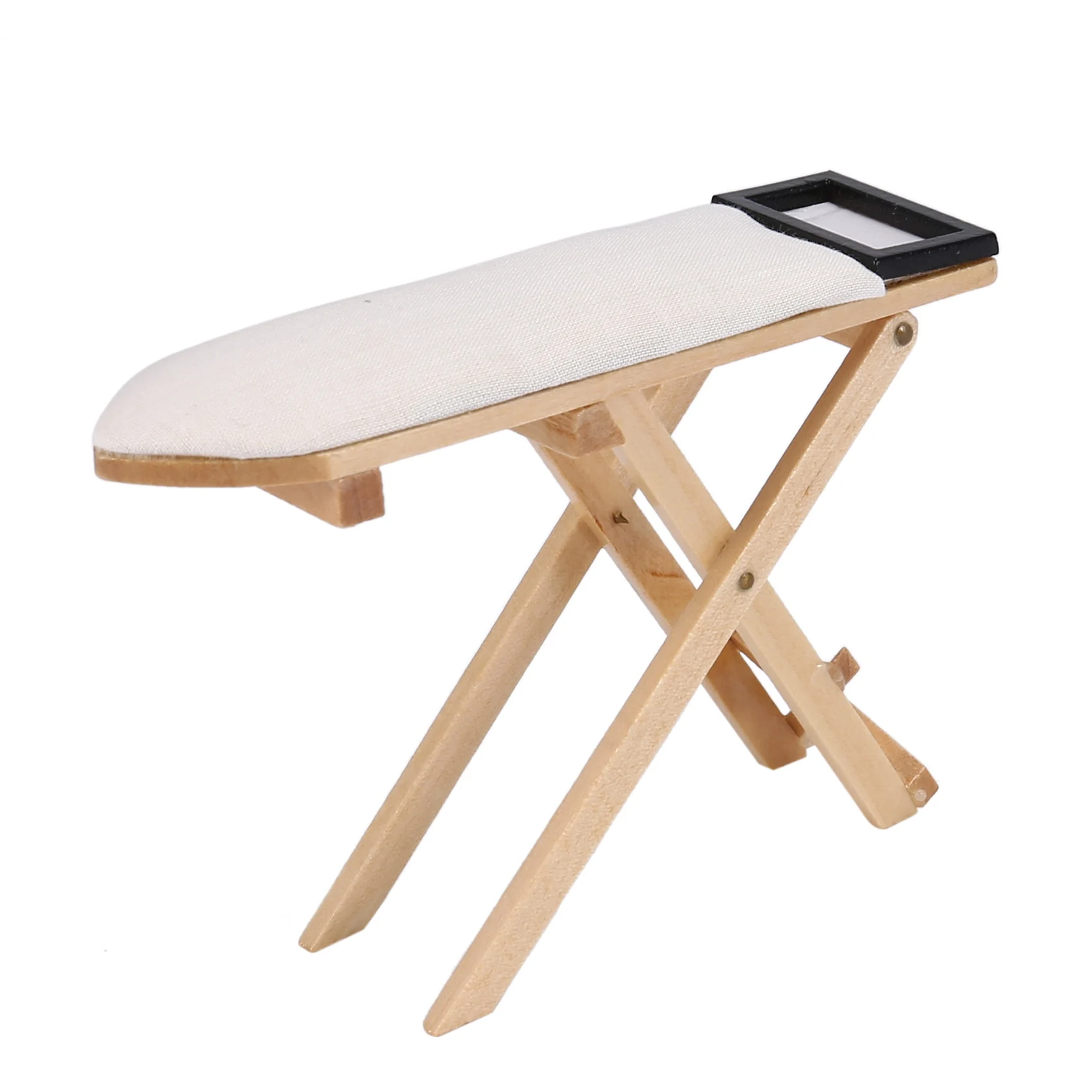 BAAA-Cute scale 1: 12 dollhouse miniature iron with ironing board set included