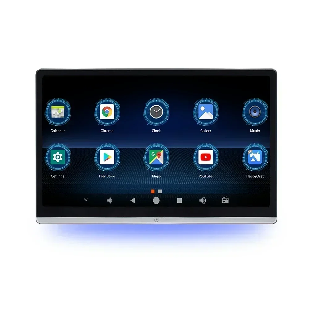2025  14 Inch IPS Touch Screen Car Headrest Monitor Universal Rear Seat Entertainment With Android Auto 32G ROM 1 Year Warranty