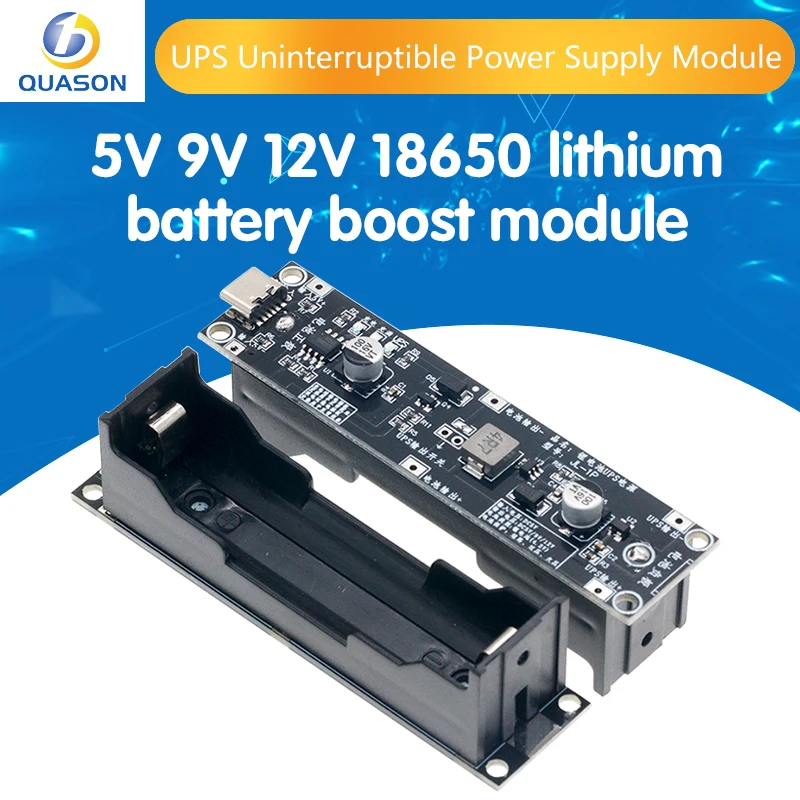 5V 9V 12V 18650 Lithium Battery Boost Step Up Module UPS Uninterruptible Power Supply Module Charge Discharge the Same Time 1A