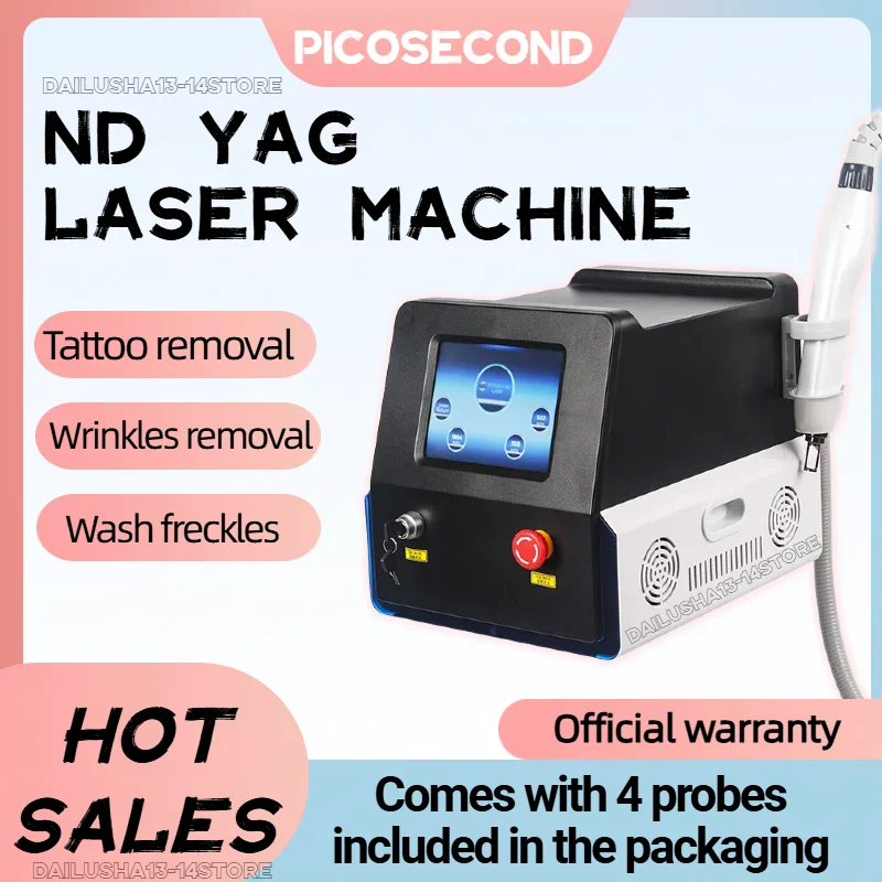 

Portable Picosecond Laser Tattoo Removal Black Doll Beauty Machine ND YAG Laser Spots Eyebrow Pigment Removal Machine For Salon