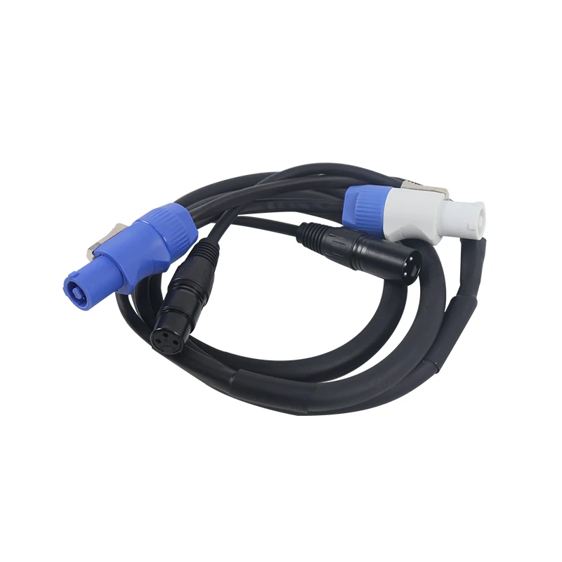 Kabel Daya DMX, kombinasi Powercon Plug dan DMX XLR aksesoris garis sinyal untuk panggung, pernikahan, DJ