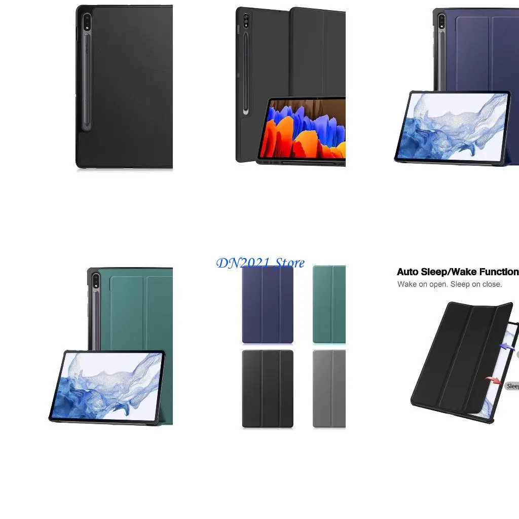 

F3KE Case для Tab S9 11 -дюймовые планшеты PU PADS PADS CASE MATTETEXTURE Интерьер Удобный доступ ко всем портам Auto