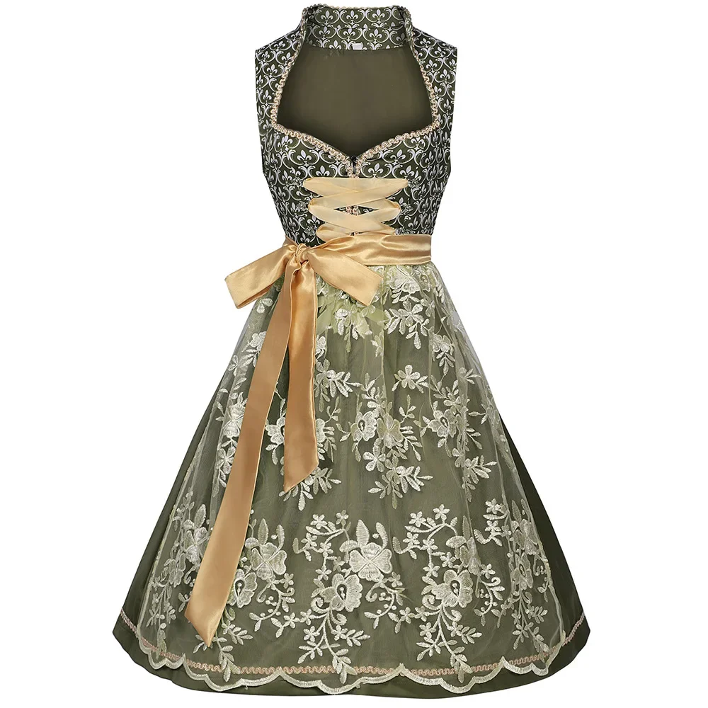 Ropa de trabajo estilo clásico Retro Lolita Oktoberfest, ropa de cerveza alemana, disfraz tradicional bávaro, ropa de sirvienta, vestido elegante de Halloween