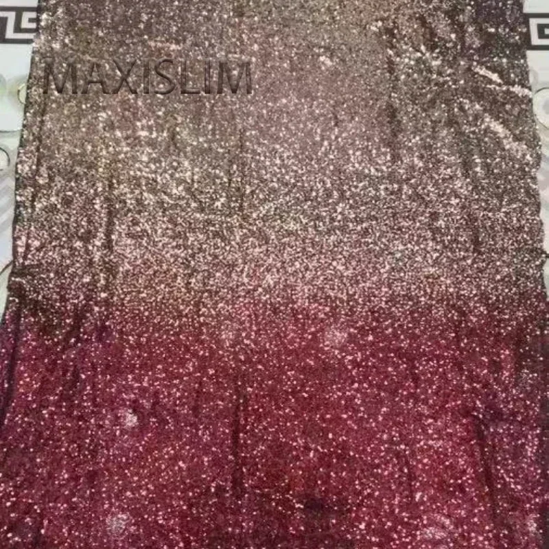 Venda quente novo 3mm glitter multicolorido gradiente lantejoulas tecido brilhante diy costura vestidos sapatos sacos roupas de largura: 125cm