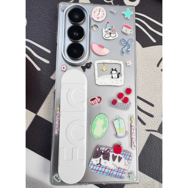 Mobile Phone Case Diy Korean Ins Jelly Stickers Personalized Decoration Material Crafts Leisure Clock Series 3D Material