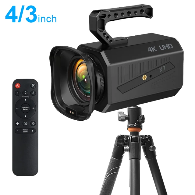 

Веб-камера ZXY X7 4K для потокового вещания в реальном времени: CMOS-сенсор 4/3 дюйма, автоматическая фокусировка TOF, диафрагма F1,5, выход HDMI/USB3.0 для видеоконференций