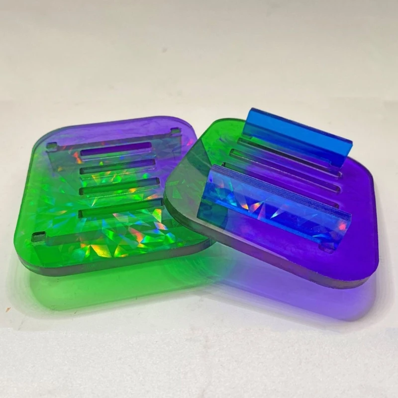 Holographische Untersetzer Halter Form Untersetzer Lagerung Box Form Kristall Epoxy Formen Dropship