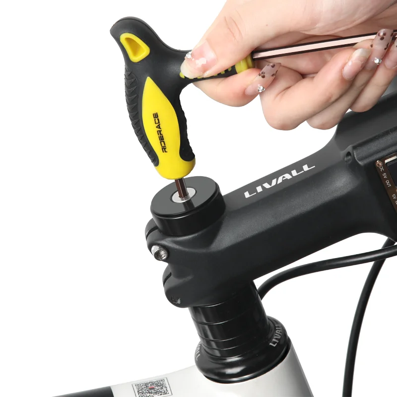 Llave Allen para bicicleta con mango en T y cabeza de bola de acero