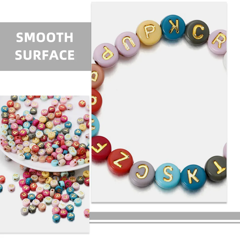 1Set Letter Beads Stable Acrylic Round English Alphabet Beads for DIY Bracelet Necklace Jewelry Crafts Letters for Bracelets