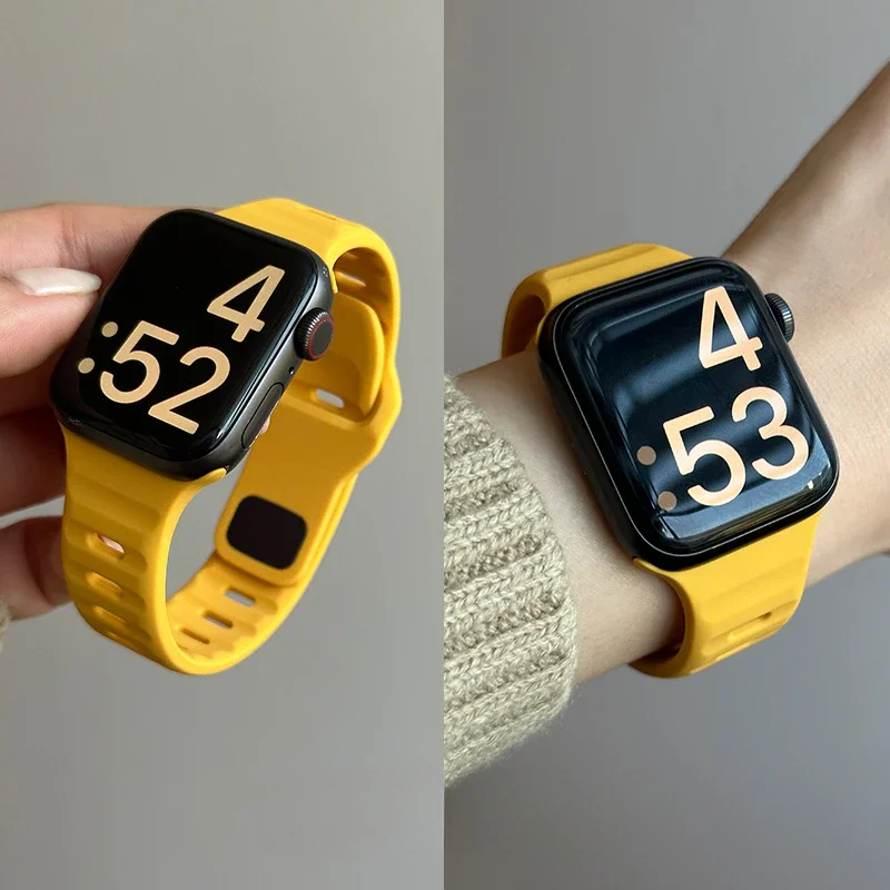Silikonarmband für Apple Watch Serie 10 46 mm 42 mm Armband 44 mm 45 mm 40 mm 41 mm Sportarmband iWatch 8 7 6 5 4 3 SE 9 Ultra 2 49 mm