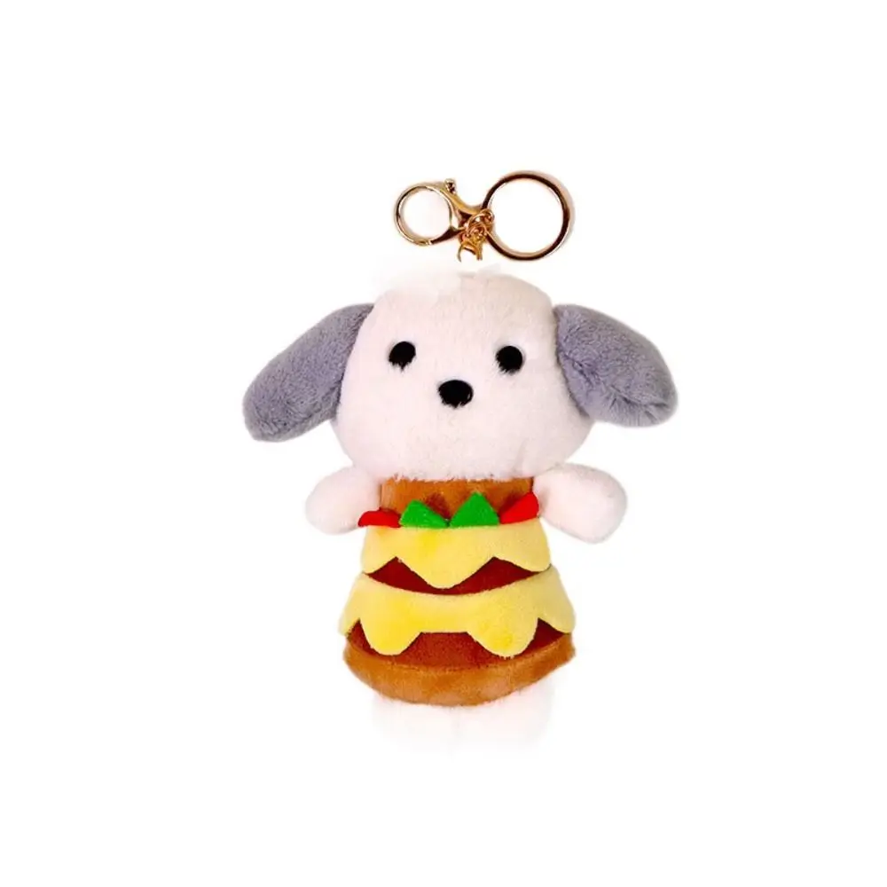 Stuffed Capybara Capybara Plush Keychain Soft Cat Capybara Hamburger Plush Toy Cartoon Dog Burger Kapibara Plush Doll