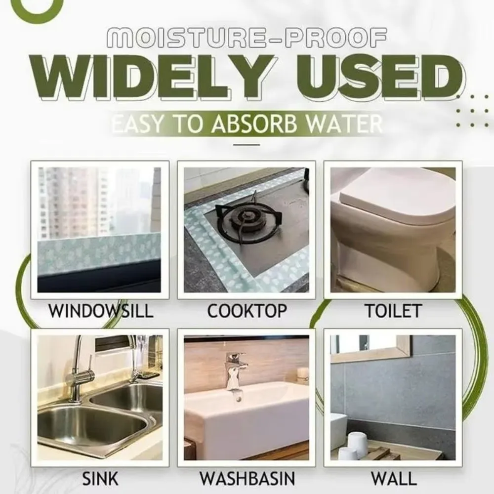 

Многоразовая водопоглощающая наклейка на окно, самоклеящаяся водостойкая самоклеящаяся лента, моющаяся, длина 2,8 м, наклейки против плесени