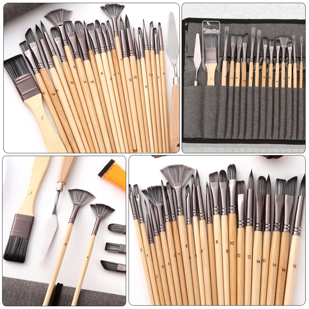 

24 Pcs Artist Brush Set Watercolor Painting Supplies Detailing Brushes Drawing Tools Craft Paintbrushes Supplies