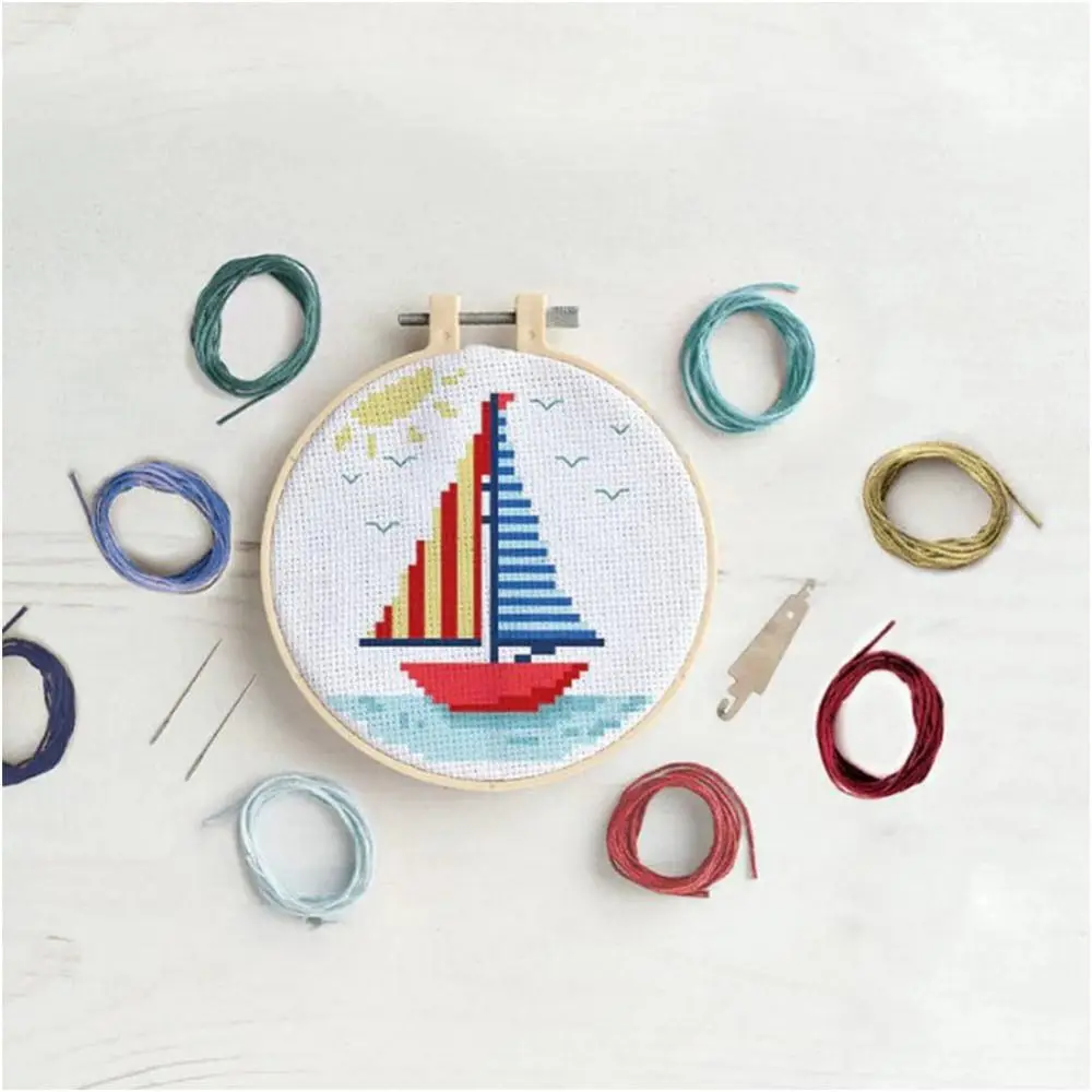 Handmake Cross Christmas Countdown Embroidery Kit Cross Stitch Advent Calendar 24 Days Countdown Beginners Cross Stitch