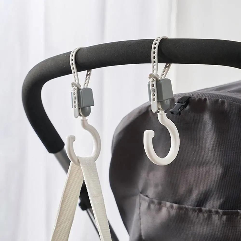 

10Pcs Dopamine Baby Stroller Hook Hanging Rotating Universal S Hooks Non-Marking Foldable Car Seat Hooks
