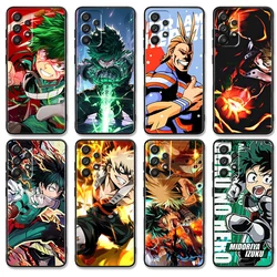 Comic My Hero Academia For Samsung Galaxy A73 A72 A55 A54 A53 A52S A34 A33 A32 A25 A23 Soft Black Phone Case