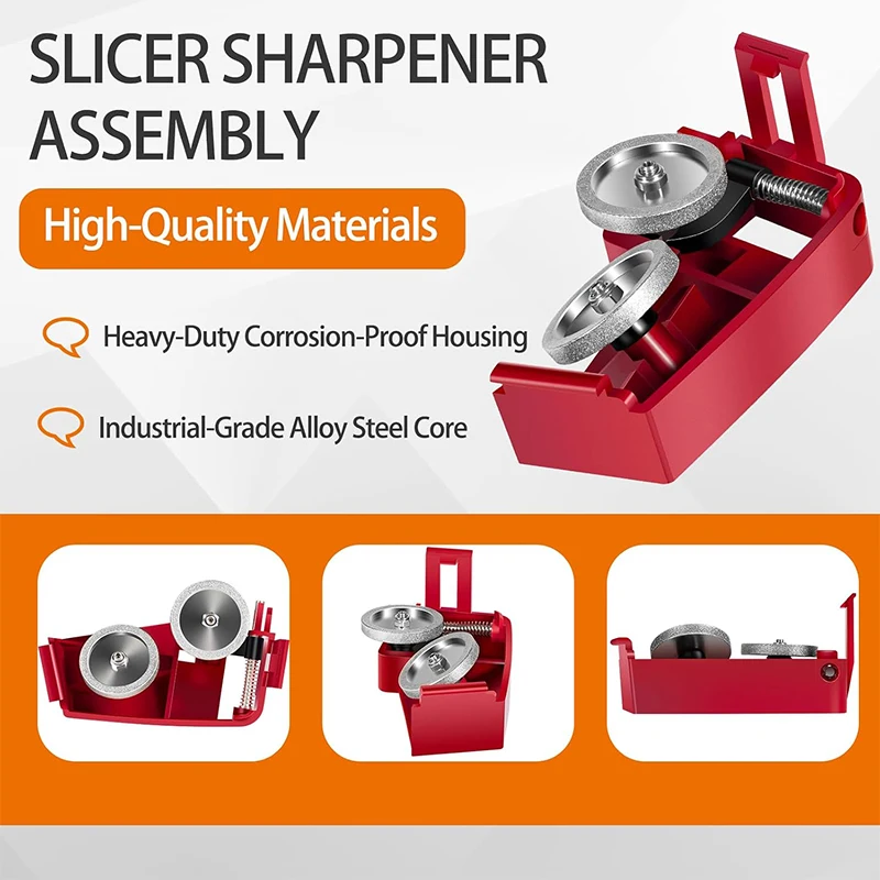Meat Slicer Sharpener Assembly Compatible with Berkel Slicer X13 Series, Fits Models X13/X13A/X13E/X13AE/X33, #01-404675-01158