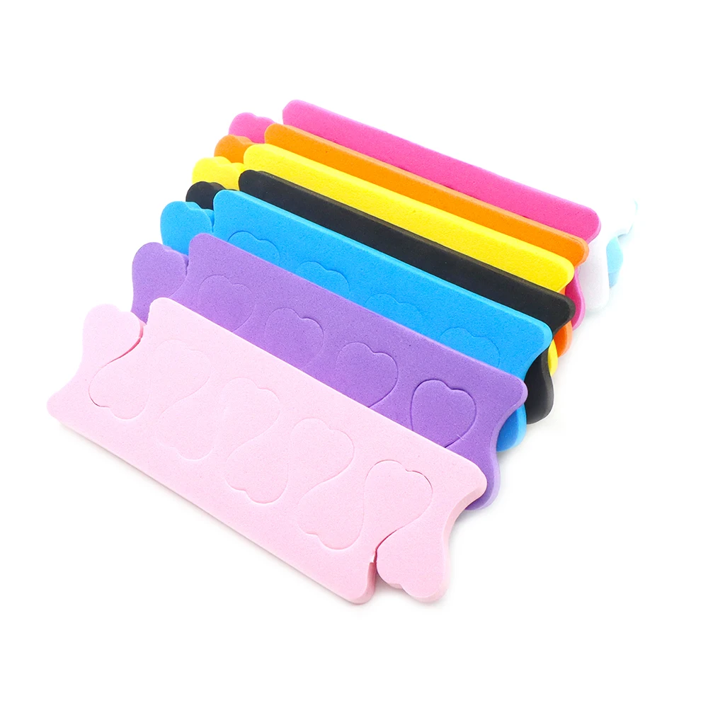 5 쌍 다채로운 EVA 네일 아트 발가락 분리기 네일 용품 자란 발톱 치료 장치 발가락 교정 발 손가락 구분 기호