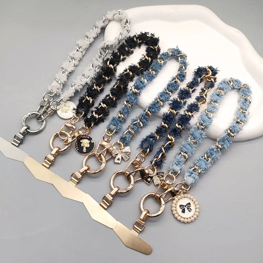 

Pendant Mobile Phone Strap Pearl Metal Chain Cell Phone Chain Anti Loss Short Mobile Phone Lanyard Mobile Phone Pendant