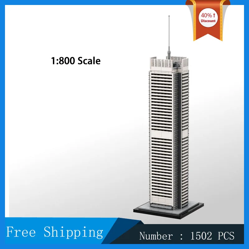 The New York Times Tower 1:800 Scale Model Building Block MOC City Street View SkyScraper Set Collection Toy Gifts