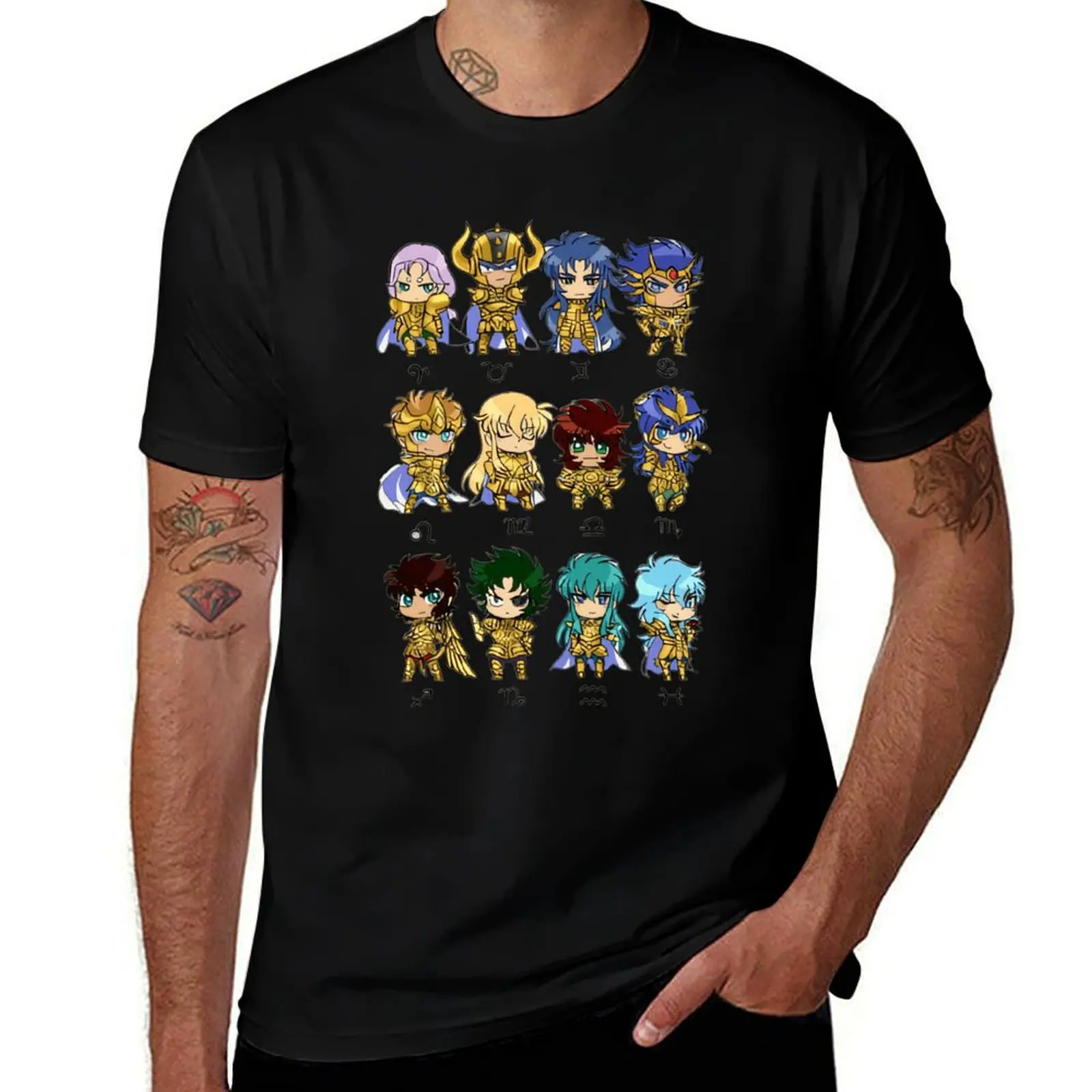 

100% Cotton T-Shirt Tee Saint Seiya Gold Saint Mu Aldebaran Saga DeathMask Aiolia Shaka Dokho Milo Aiolos Shura Camus Aphrodite