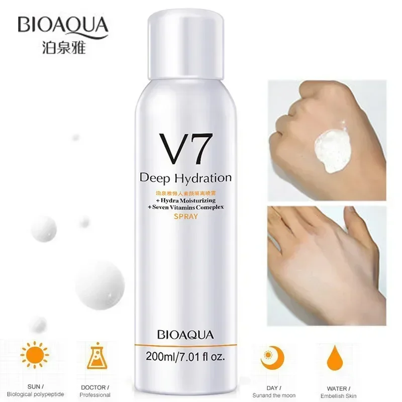 

200ml 2bottles Whitening Concealer Sunscreen Isolation Spray Waterproof V7 Hydration Moisturizing Body Foundation