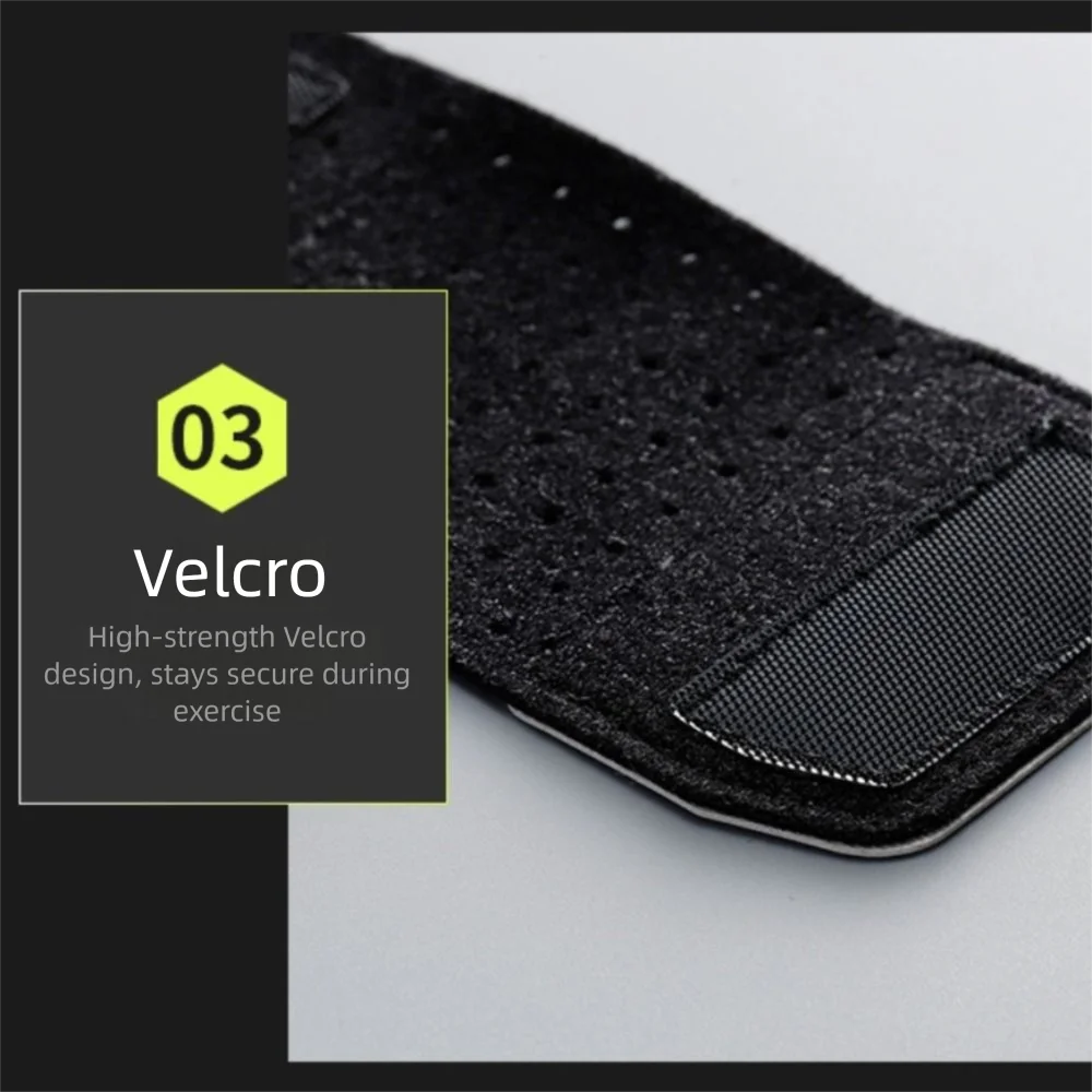 Double-layers Running Phone Bag Waterproof Protective Wrist Phone Bag Adjustable Reflective Sports Arm Bag