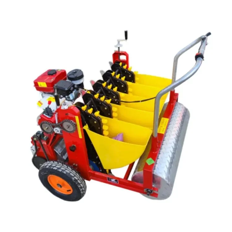 

Hand push manual seed seeder 4 row garlic planter agriculture hand machine for carrot taro corn peanut onion garlic for sale