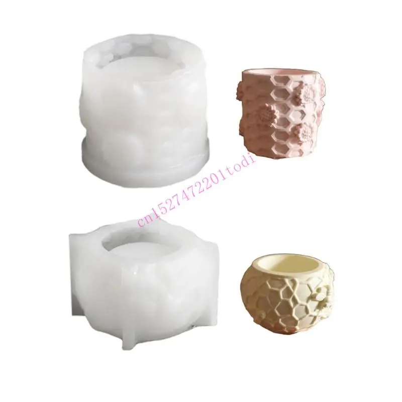 M76B Handmade Cup Mold Storage Box Mold Honeycomb Theme Jewelry Making Tool