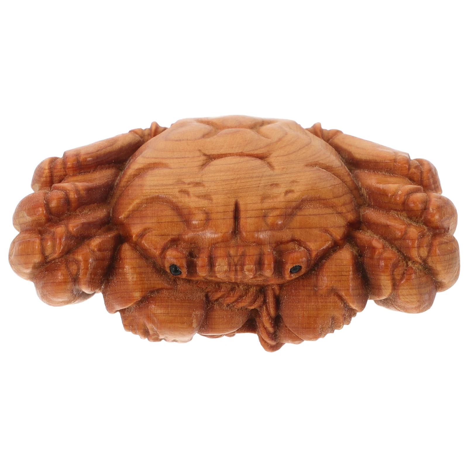 

Crab Ornaments Artificial Faux Pen Holder Statuette Carved Wood Snake Wooden Cake