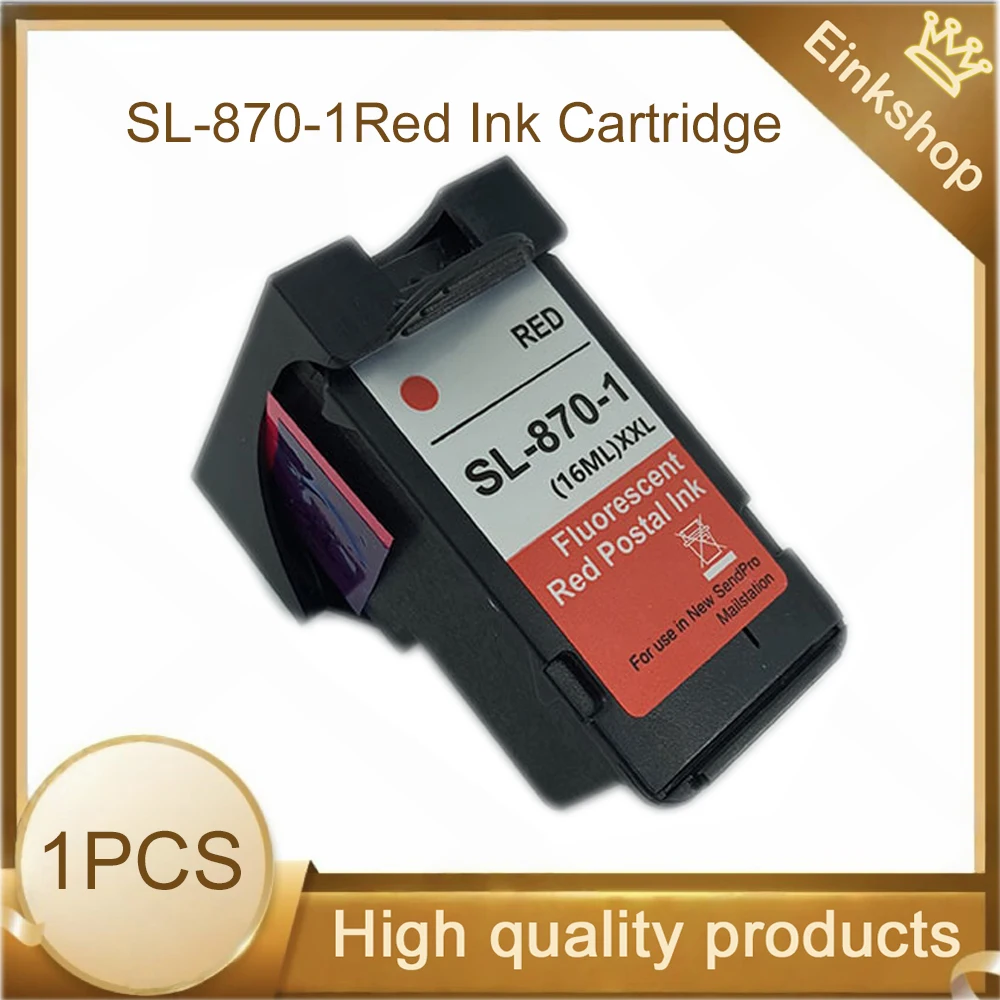 

SL-870-1 SL8701 Compatible SL-870-1 SL8701 Postal Fluorescent Red Ink Cartridge for PINEY BOWES SendPro Mailstation Ink